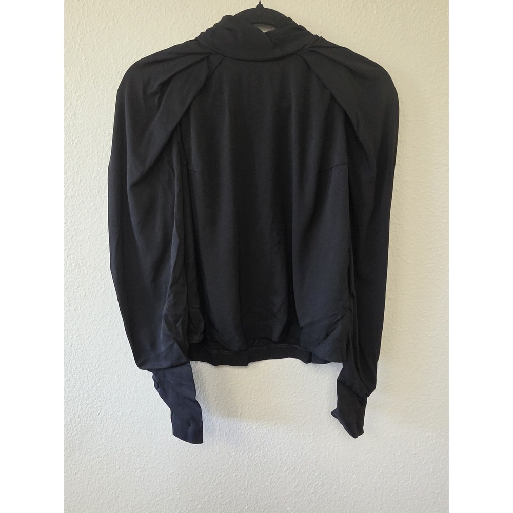 Carven Women Blouse Size 36 Black Solid Long Sleeve Minimalist Top